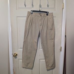 Outer Rim 36x28 flannel lined chinos pleat front